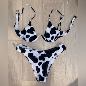SHEIN cow print bikini
